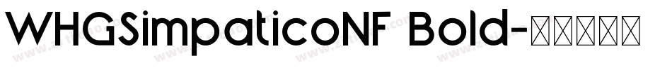 WHGSimpaticoNF Bold字体转换